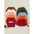 thumbnail image 3 of Toddler Kids Girls 2Pcs Thanksgiving Outfits 18 24 Motnhs 2T 3T 4t 5T 6T Long Sleeve Turkey Embroidery Sweatshirt + Tulle Skirt Set Baby Clothes, 3 of 9