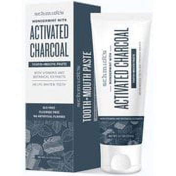 Schmidts Activated Charcoal with Wondermint Tooth Plus Mouth Paste, 4.7 Ounce -- 24 per case.