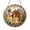 Acrylic 3.5 Inch, variant on Colorful Stained Glass Camel Suncatcher for Window, Desert Landscape with Cactus and Mountain Background Round Hanging Nature Light Gift