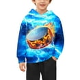 thumbnail image 4 of Bysome Little Boys Hoodies Child Casual Hooded Long Sleeve Ice Hockey Print Stretch Multicolour Pullover Tops Size 5-6 T, 4 of 4