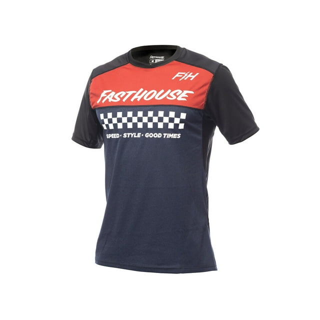 FASTHOUSE : Maillot Jeunesse en Alliage MESA SS : Rouge Chiné/marine : YL