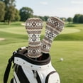 thumbnail image 5 of Yuyamidu Brown Aztec Tribal Golf Club Head Covers, Waterproof Leather Golf Head Covers, Fit Driver Fairway Wood Hybrid Golf Accessory, 5 of 8