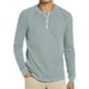 thumbnail image 1 of Blusa para hombre Henley Camisetas Manga larga Verano Tops Hombres Jersey acanalado Ropa diaria Camiseta básica, 1 of 5