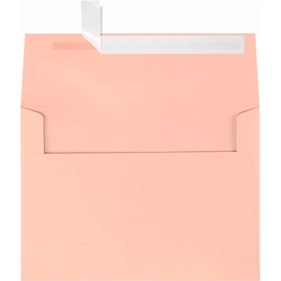 LUXPaper A7 Invitation Envelopes | Peel & Press | 5 1/4" x 7 1/4" | Blush Pink | 80lb. Text | 50 Qty