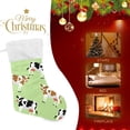 thumbnail image 4 of Coolnut Cow Print Christmas Stocking Personalized Large Candy Stocking, Xmas Stockings Decoration Hanging Gift for Family Holiday Party Ornaments Decor Fireplace, 4 of 7