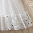 thumbnail image 6 of NIEWTR Toddler Baby Girls Embroidered Lace Dress Pageant Wedding Flower Girl Formal Evening Gown(White,4-5 Years), 6 of 8