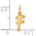 thumbnail image 4 of Ss/Gold Plated Sterling Silver Gold-Tone Polished Letter F Initial Charm (Width 5.72) (Length 15.27) - Jbsp, 4 of 5