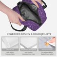 thumbnail image 3 of Naloa Purple Glitter Print Lunch Bag for Women & Men Insulated Lunch Box or Cooler Lunch Tote Bags for Work, Travel, Outdoor, 3 of 5