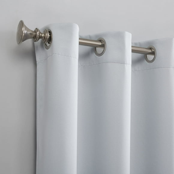 Sun Zero Soho Blackout Energy Efficient Grommet Curtain Single Panel, 54"" x 95"", White