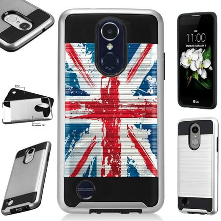 For Alcatel 7 Folio | T-Mobile Revvl 2 Plus Case Brushed Metal Texture Hybrid TPU MetoGuard Phone Cover (UK Flag (Best Mobile Operator Uk)
