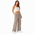 thumbnail image 4 of Wide Leg Corduroy Pants for Women Casual Lounge Drawstring Elastic Waist Work Pants with Pockets, 4 of 7
