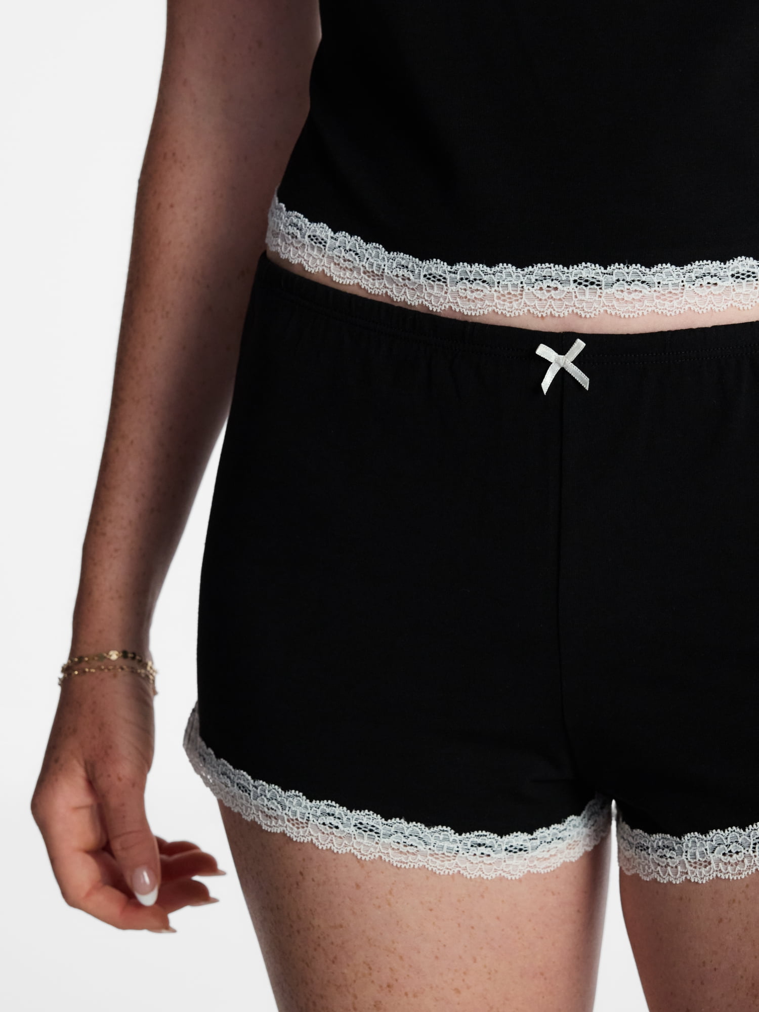 No Boundaries Sleep Lace Shorts, Women's XXS-3X