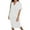 White, variant on Uaswgudfs Women's Short Sleeve V-Neck Midi Dress - Flowy Summer Casual Silhouette with Flattering Knee-Length Design Hot Pink L