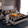 thumbnail image 1 of Erosebridal Teens Rugby Sheet Set Full, Ball Sports Lover Bedding Sets Full Size, Camo US Flag Decor 4 Pieces, 1 of 7