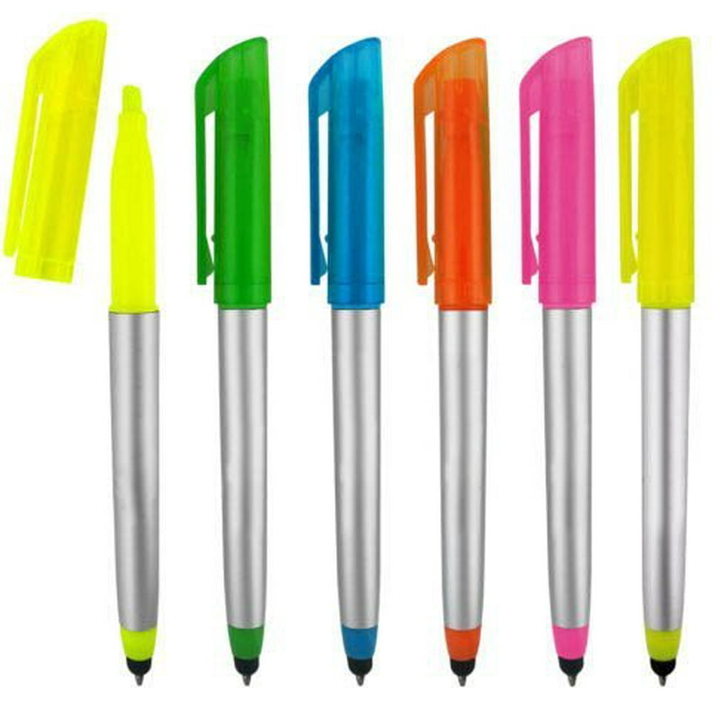 Highlighter Marker With Pen and Stylus Combo with Chisel Tips, Comes in