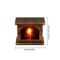 thumbnail image 3 of Small Electric Fireplace, Fireplace Mantel Decor, Warm Night Light, Ambient Lighting for Living Room, 3X2.5X2 in Mini Simulated Fireplace Lantern Decorative Ornament Prop with, 3 of 8