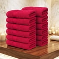 thumbnail image 2 of Ample Decor Hand Towel 18 x 28 inch Pack of 12 600 GSM 100% Cotton, Soft & Lightweight, Quick Drying - Red, 2 of 6