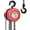 Red, variant on Hand Chain Hoist, 1 Ton/2200 lbs Capacity, Heavy Duty Steel Chain Fall Hoist with 10 Ft Lifting Height, Manual Chain Block Hoist with 2 Chain Hooks for Lifting Good in Transport & Workshop