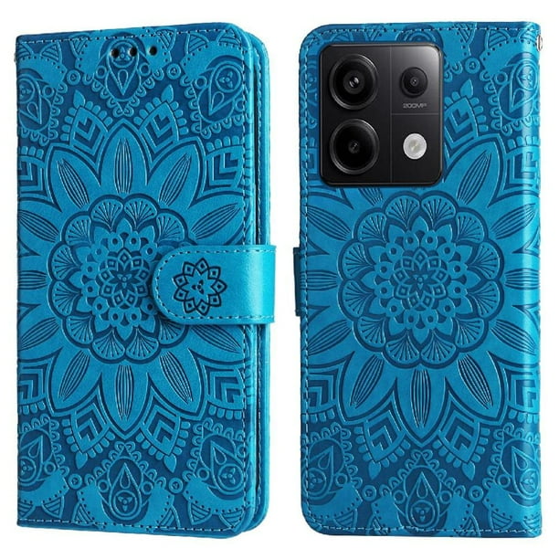 Funda tipo cartera GANGXUN para Xiaomi Redmi Note 13 Pro 5G , diseño girasol, cuero PU, soporte, cierre magnético, tarjetero