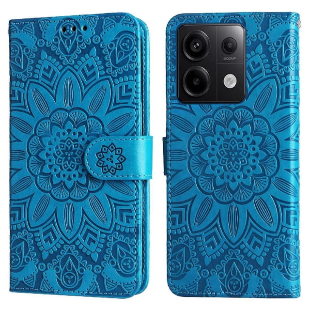 Funda tipo cartera GANGXUN para Xiaomi Redmi Note 13 Pro 5G , diseño girasol, cuero PU, soporte, cierre magnético, tarjetero