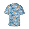 thumbnail image 4 of Xecao Cute Chickens and Flowers print Hawaiian shirt - a stylish short-sleeve button-down for men, perfect for casual beach and tropical outings., 4 of 9