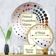 thumbnail image 3 of Designart "Eclectic Collage of Multicolor Zinnias I" Zinnias Spiral Dot Round Wall Mirror - Floral Oval Printed Decorative Mirror - Multiple Color Options, 3 of 5