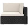 thumbnail image 3 of vidaXL Patio Furniture Rattan Sofa Chair Corner Seat with Cushions Poly Rattan, 3 of 6