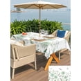 thumbnail image 5 of Outdoor Tablecloth with Umbrella Hole for Patio/Picnic/Party/Camping, Watercolor Flower Waterproof Table Cloth Rectangle Table Cover Washable, Spring Dragonfly Dandelion Floral Green (60"x 84"), 5 of 9