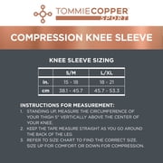 Tommie Copper Sport Compression Knee Sleeve, Black, Small/Medium, 1 pack
