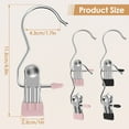 thumbnail image 4 of Tcwhniev 20 Pack Boot Hanger for Closet,Hanging Clip Hooks,Stainless Steel Hanging Hold Clip Space Saving Hangers Single Clip for Jeans Boots Hats Towels,Curtain Rings with Clips, 4 of 9