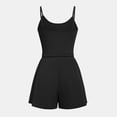 thumbnail image 4 of Matching Sets Women Clothing Summer Shorts Suit Ribbed Crew Neck Vacation Outfits,Black,M, 4 of 9