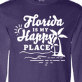 thumbnail image 4 of Inktastic Florida is My Happy Place with Palm Trees Long Sleeve T-Shirt, 4 of 5