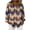 Orange, variant on QQAMB Blouse for Women Plus Size Lapel Dressy Gradient Loose Long Sleeve Button Down Shirts Going Out Business Casual Tops
