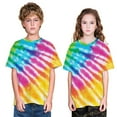 thumbnail image 4 of Bysome Summer Big Boys Girls T-Shirts Tie Dyed Print Casual Short Sleeve Blouse T Shirts Tee Tops Clothes For 5-14 Years, 4 of 8