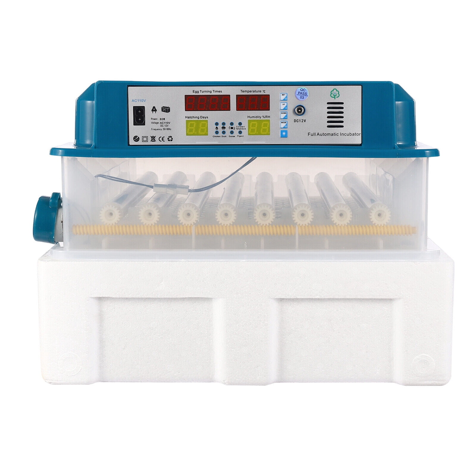 120 Egg Incubator Poultry Hatcher with Fully Automatic Egg Turning  for Chickens