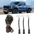 thumbnail image 4 of Parachoques Para 3 Uds. Luz De Rejilla De Coche Con Arnés Alto Brillo Apto Para Ford F-150 Raptor 2010-2014 2017-upWhite Lente Luz Blanca ANGGREK Otros Vehículos, 4 of 8