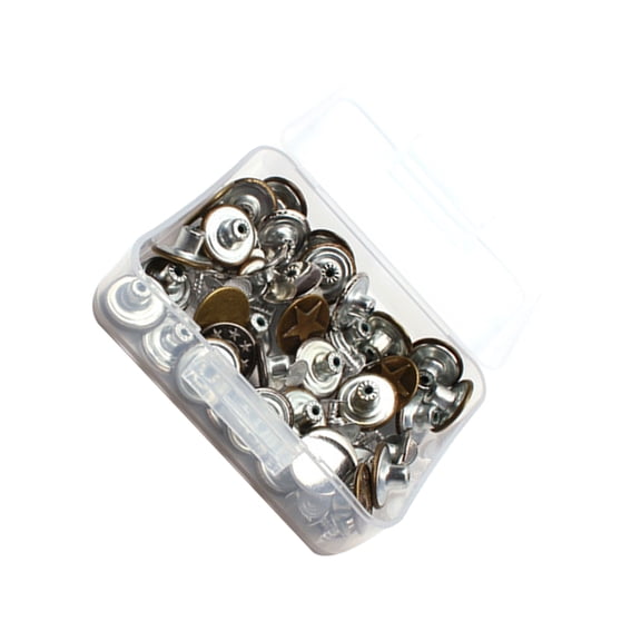 Milisten 40Pcs Metal Buttons for Jeans Jackets Craft Sewing Accessories