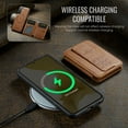 thumbnail image 5 of Case for Samsung Galaxy S22, Detachable Magnetic Wallet Credit Card Cash Slot Case Support Wireless Charging Functional Stand Compatible with MagSafe Cover For Samsung Galaxy S22,Brown, 5 of 12