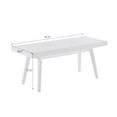 thumbnail image 2 of Roundhill Furniture Larwich Solid Wood Bench, Rectangle, New Zealand Pine, Modern, White, 2 of 5