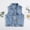 Blue#2, variant on Fesfesfes Kids Denim Vest Button Down Sleeveless Collared Jacket with Floral Embroidery, Casual Lightweight Waistcoat for Boys and Girls Ages 2-14 Years