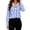 Blue, variant on CBASIHI Womens Striped Button Down Shirts- Loose Fit Casual Trendy Collared Long Sleeve Fall Tops Black Size S-2XL