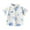 White, variant on Hiijoy Toddler Boys Cartoon Print Short Sleeve Shirt Cotton Summer Button-Down Shirt, Sizes 2-10