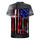 thumbnail image 5 of Hombres Casual cuello redondo Popular 3D bandera digital impresión pulóver Fitness deportes pantalones cortos mangas camiseta blusa Pompotops oipoqjl32458, 5 of 5