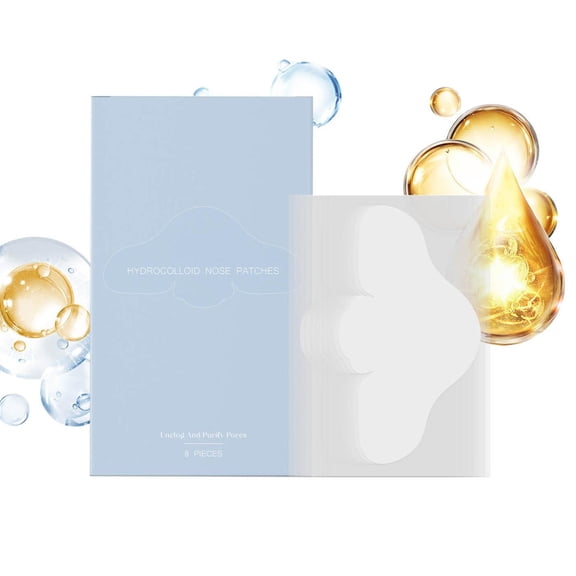 Nose Strips for Pores,Nose Patches,Pore Strips Nose,Hydrocolloid Nose Patches for Blackheads & Pimples,Overnight Results for Nose Pore Cleansing Strips,Skin Cleansing Pore Strips(8pcs/Set)