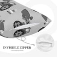thumbnail image 5 of Daiia Gray Tractor Bedding Waterproof Pillow Protector Zippered Queen – Bed Bug Proof Pillow Encasement-20"x30", 5 of 9