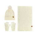 thumbnail image 4 of Knitted Hats Scarves And Gloves Set Of Three Women's Outdoor Warm Double Wool In Autumn And Winter., 4 of 4