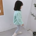 thumbnail image 6 of Generic Toddler Girls Boys Long Sleeve Thick Solid Color Plush Zipper Stand Collar Coat Puffer Jacket for 1-7 Years for Holiday Winter Party Christmas（18-24 Months Green）, 6 of 9