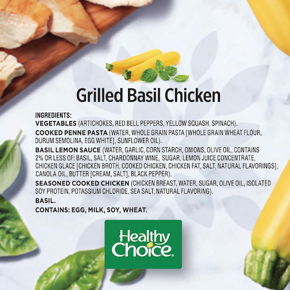 Healthy Choice Cafe Steamers Grilled Basil Chicken, 9.9 Ounce -- 8 per Case.
