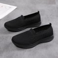 thumbnail image 4 of Zapatos Casuales para Mujeres Mocasines Tejidos Transpirables Madres (39) Negros, 4 of 9