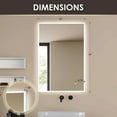 thumbnail image 6 of Altair Aurora Frameless Anti-Fog Dimmable LED Vanity Mirror, 3 Sizes, 6 of 11